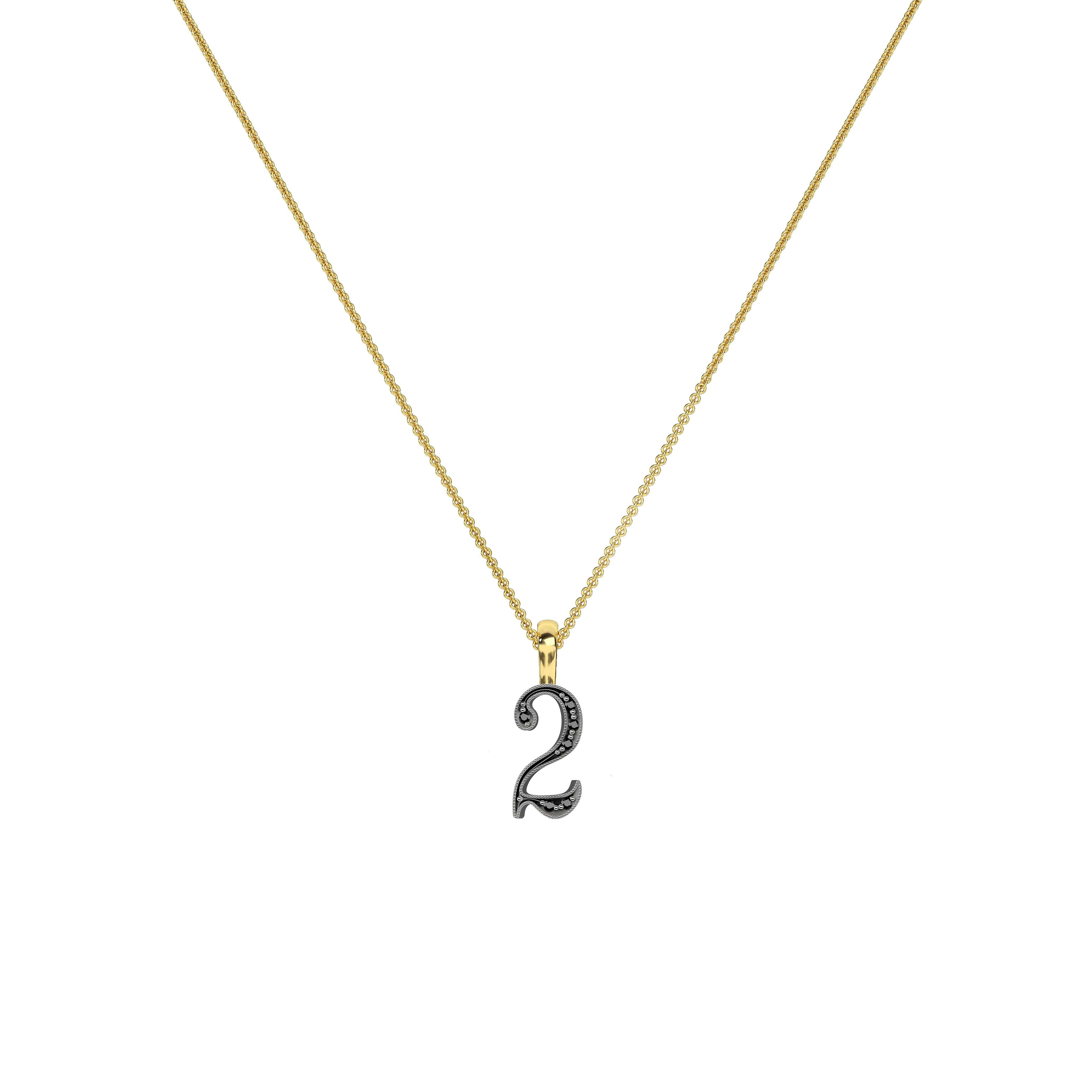 Jessie VE CHARMS Lucky Number 2 Charm Pendant