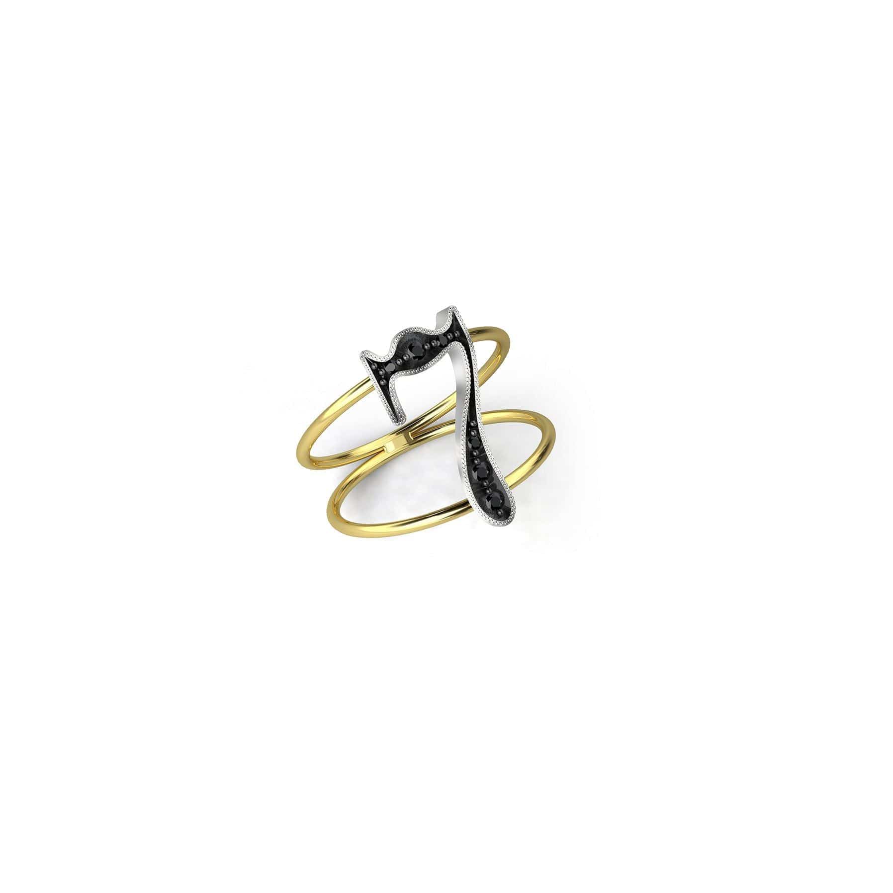 Jessie VE CHARMS 6 / Yellow Gold Lucky Number 7 Ring