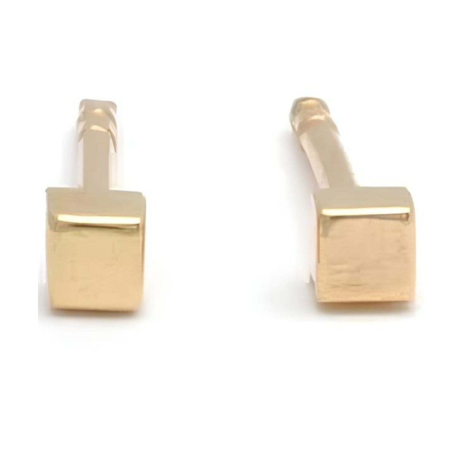 Curated Los Angeles EARRINGS Mini Gold Cube Studs