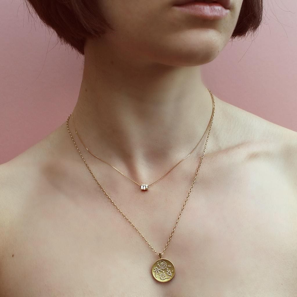 Jessie VE NECKLACES Success in My Teacup Coin Necklace