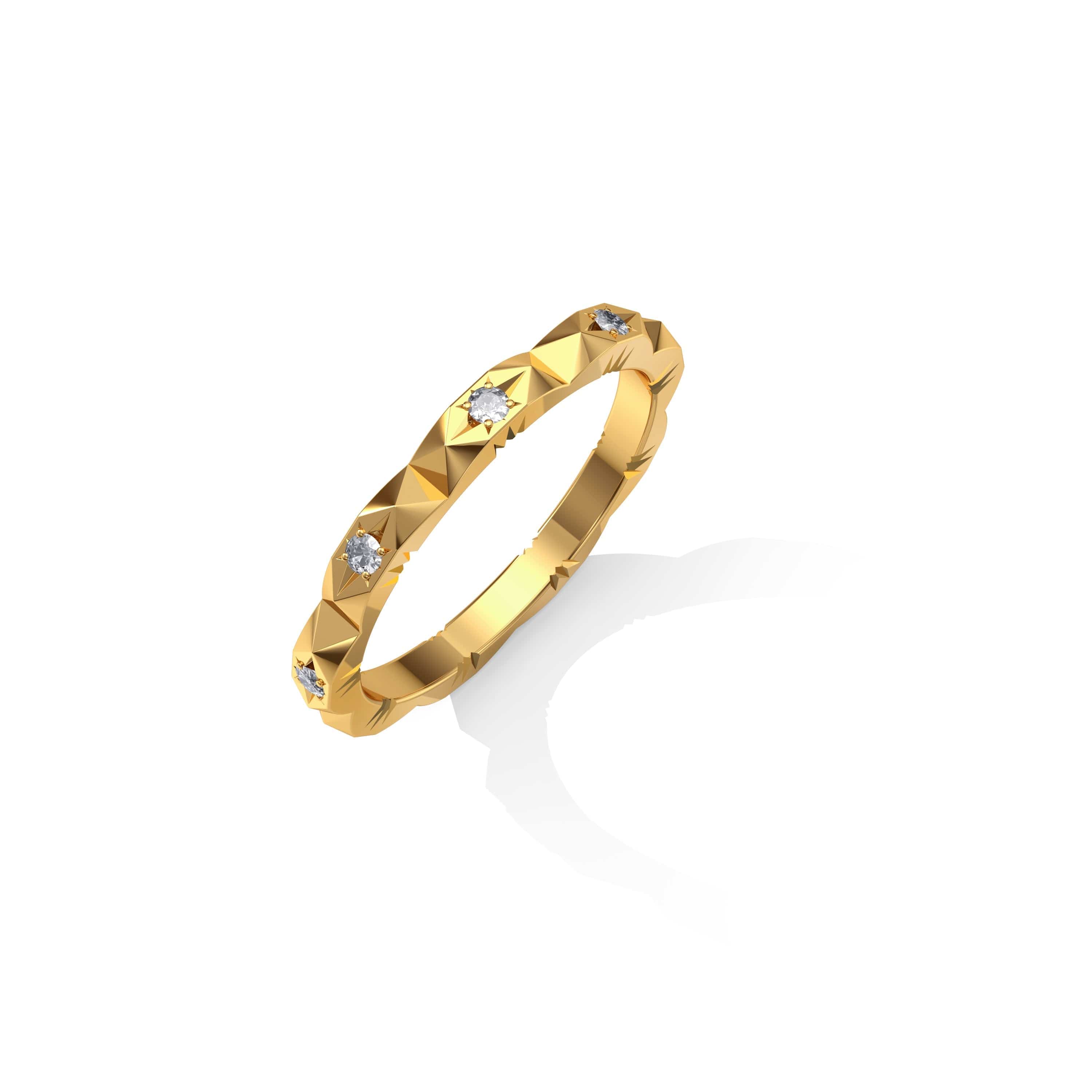 Jessie VE RINGS 5 Faceted Diamond Eternity Band