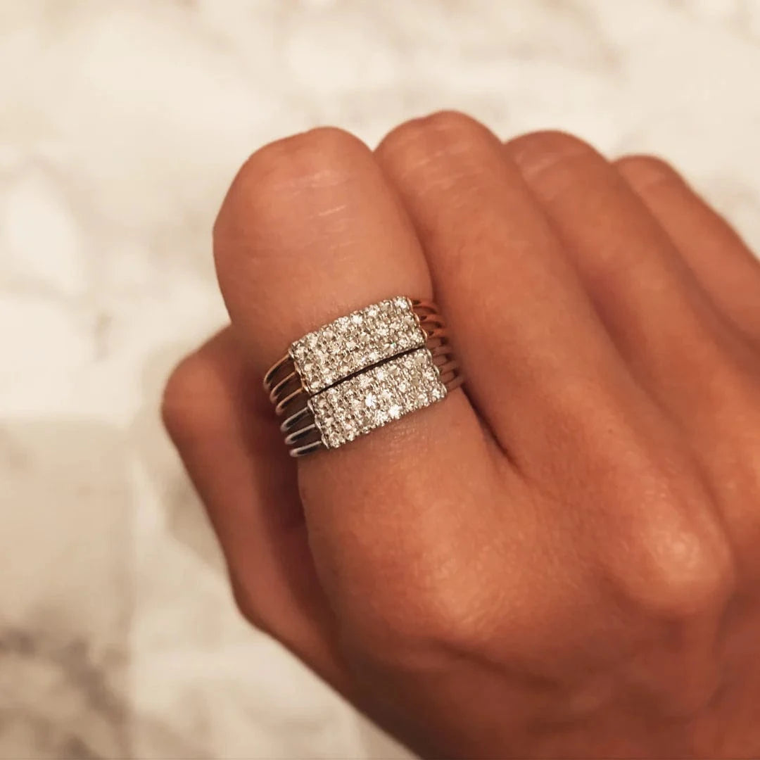 Jessie VE RINGS 5 Feel the Love Diamond Braille Ring