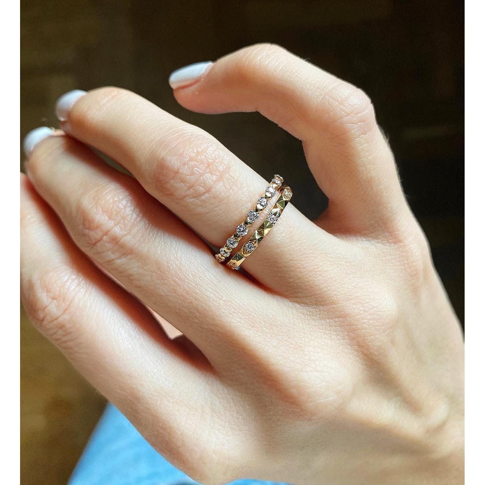 Jessie VE RINGS 5.5 Hearts and Diamonds Eternity Band