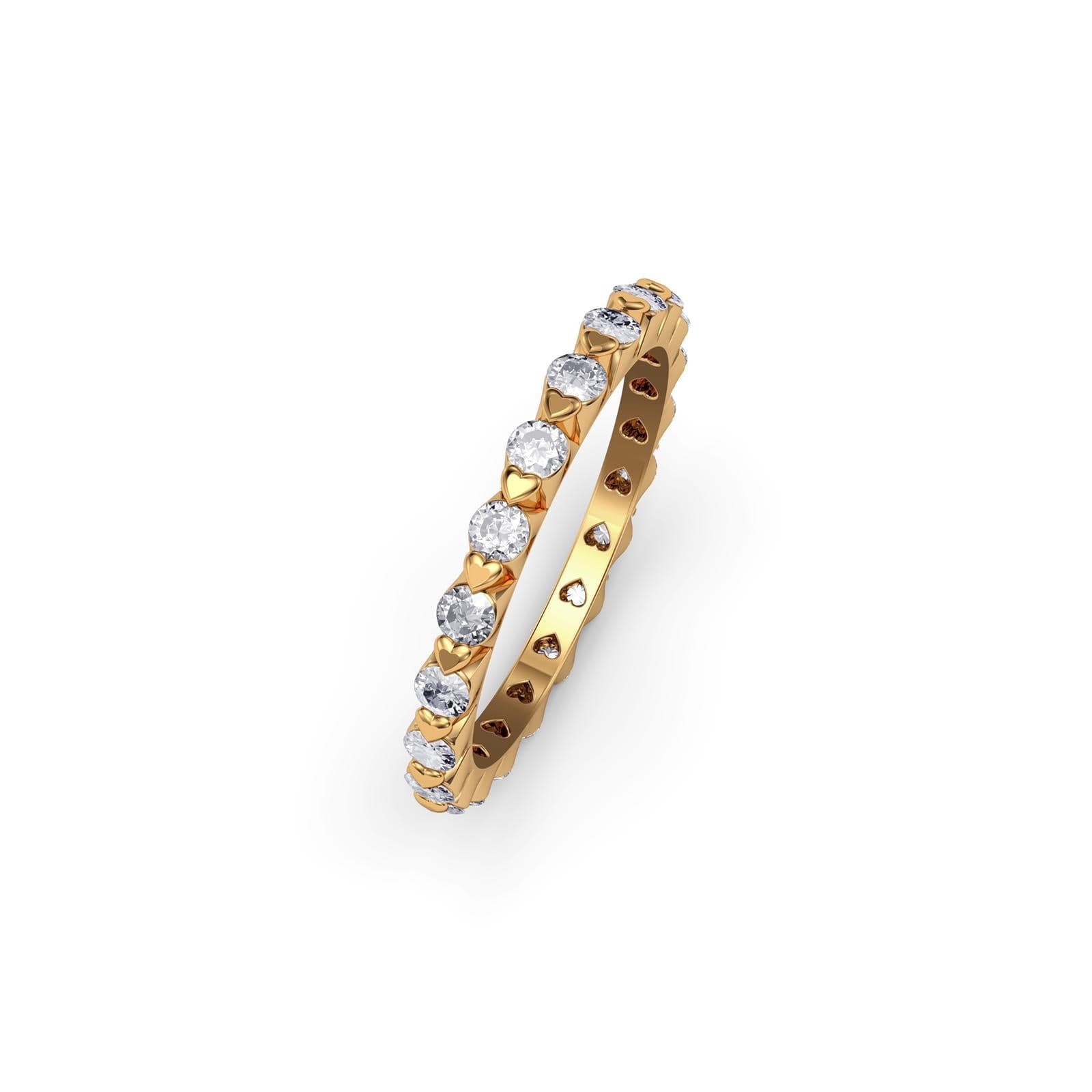 Jessie VE RINGS 5.5 Hearts and Diamonds Eternity Band