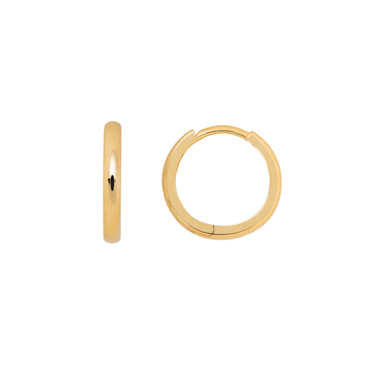 Classic Solid Gold Huggie Hoops