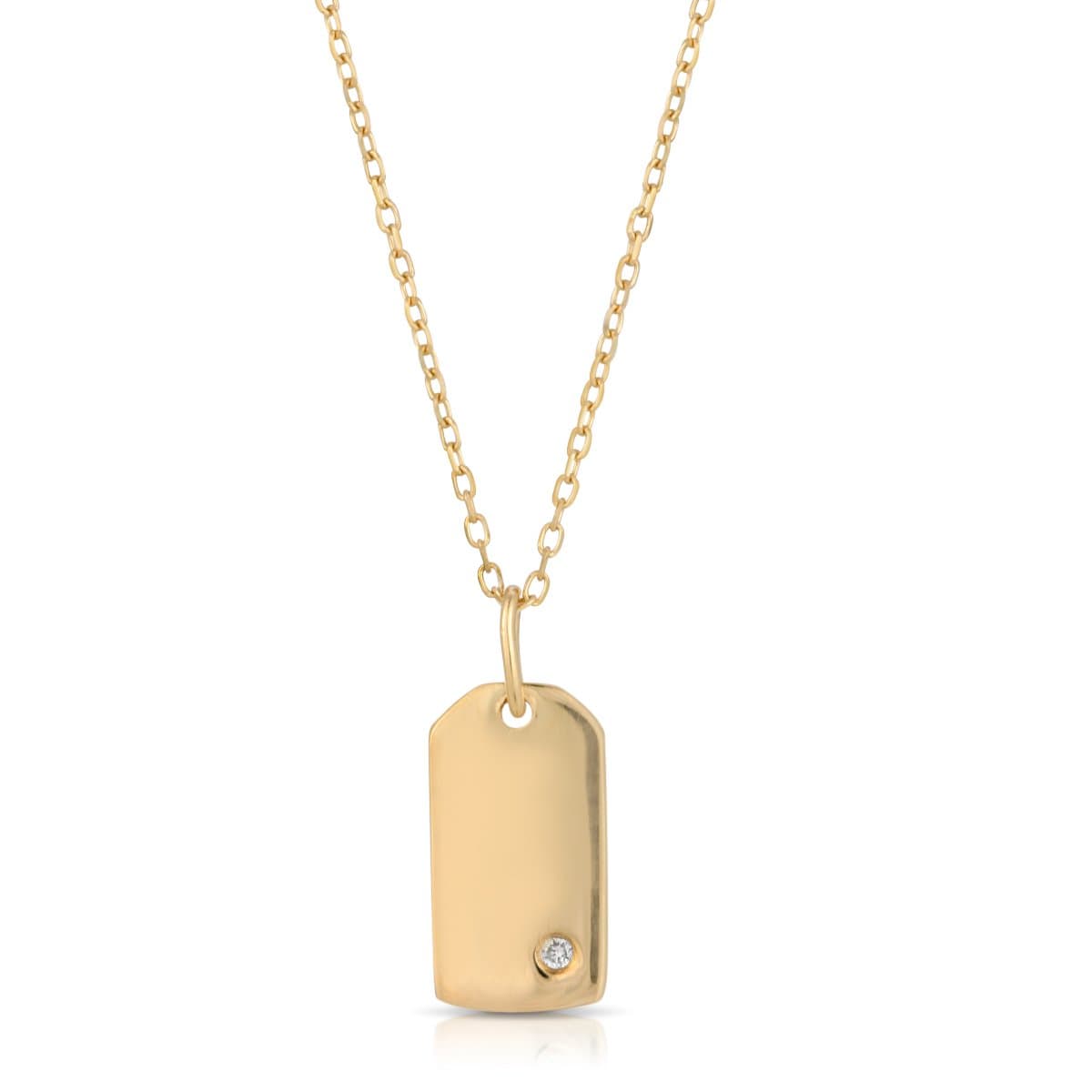 tag necklace gold