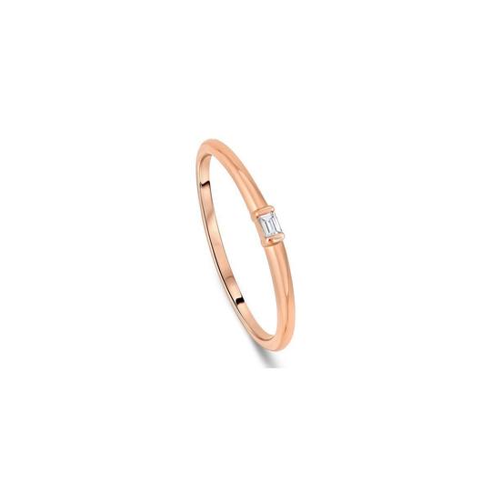 Diamond Baguette In Line Stacking Ring