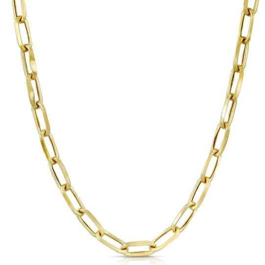 Paper Clip Link Yellow Gold Chain