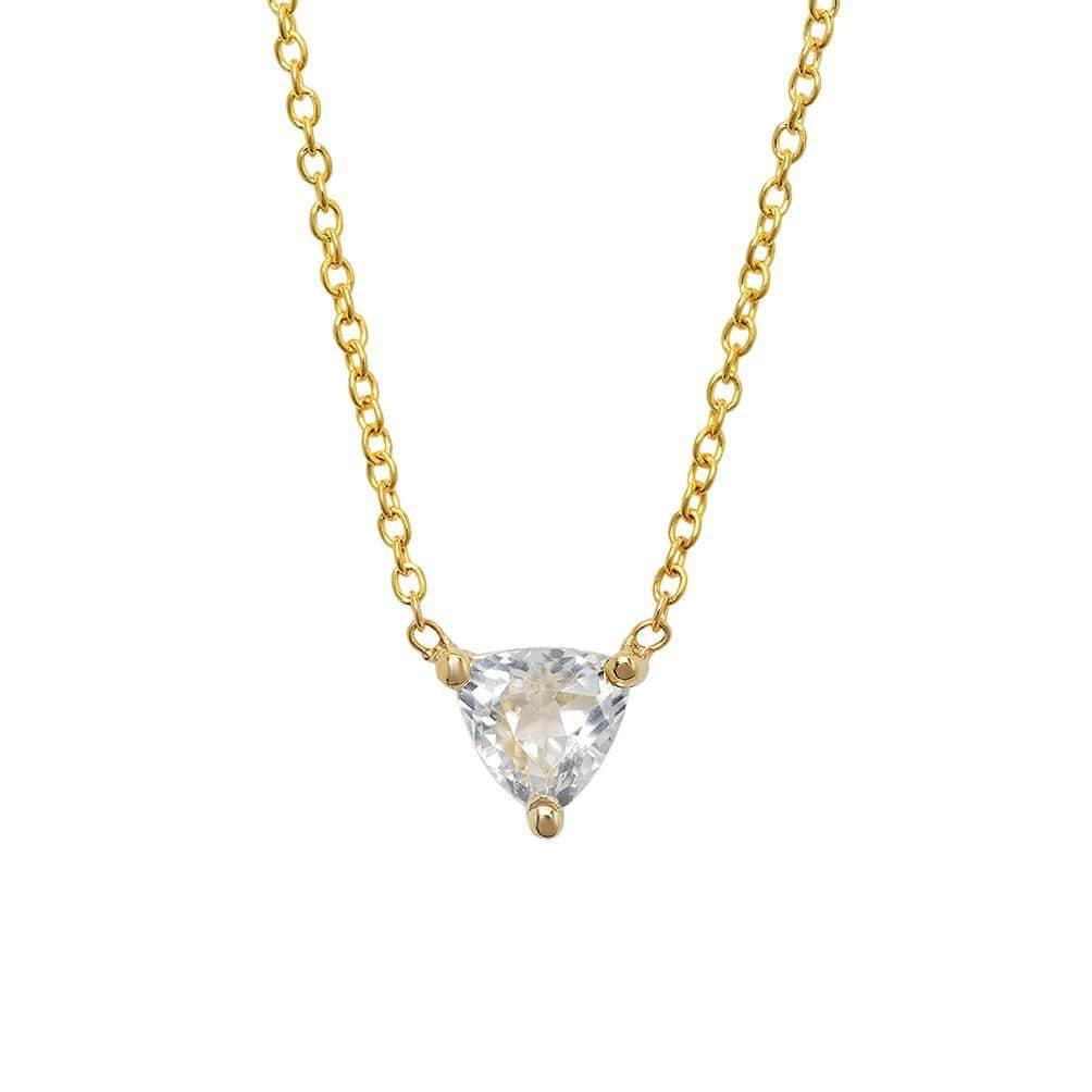 White topaz solitaire necklace hotsell
