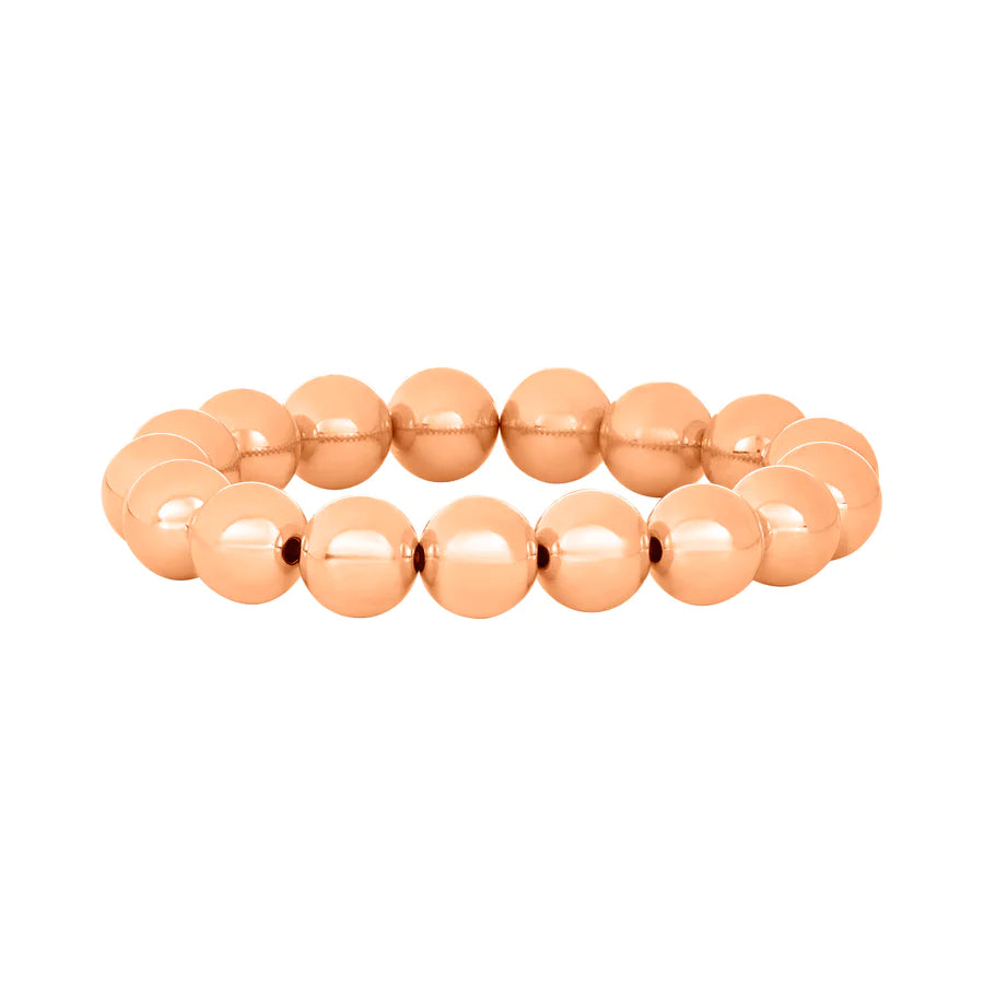 10mm Rose Gold Bead Bracelet