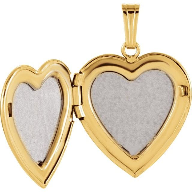 Stuller 14K Yellow Gold .02 CT Natural Diamond Heart Locket