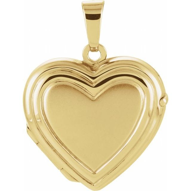 Stuller 14K Yellow Gold 22x17 mm Heart Locket