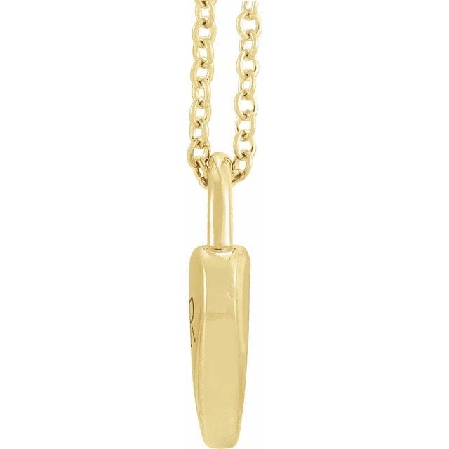 Curated Los Angeles 14K Yellow Gold Engravable Heart Lock 16-18 Necklace