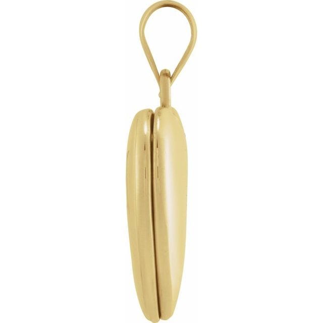 Stuller 14K Yellow Gold Heart Locket Pendant with Polished Fine Finish