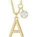 Stuller 14K Yellow Gold Initial Lab-Grown Diamond 16-18 Necklace