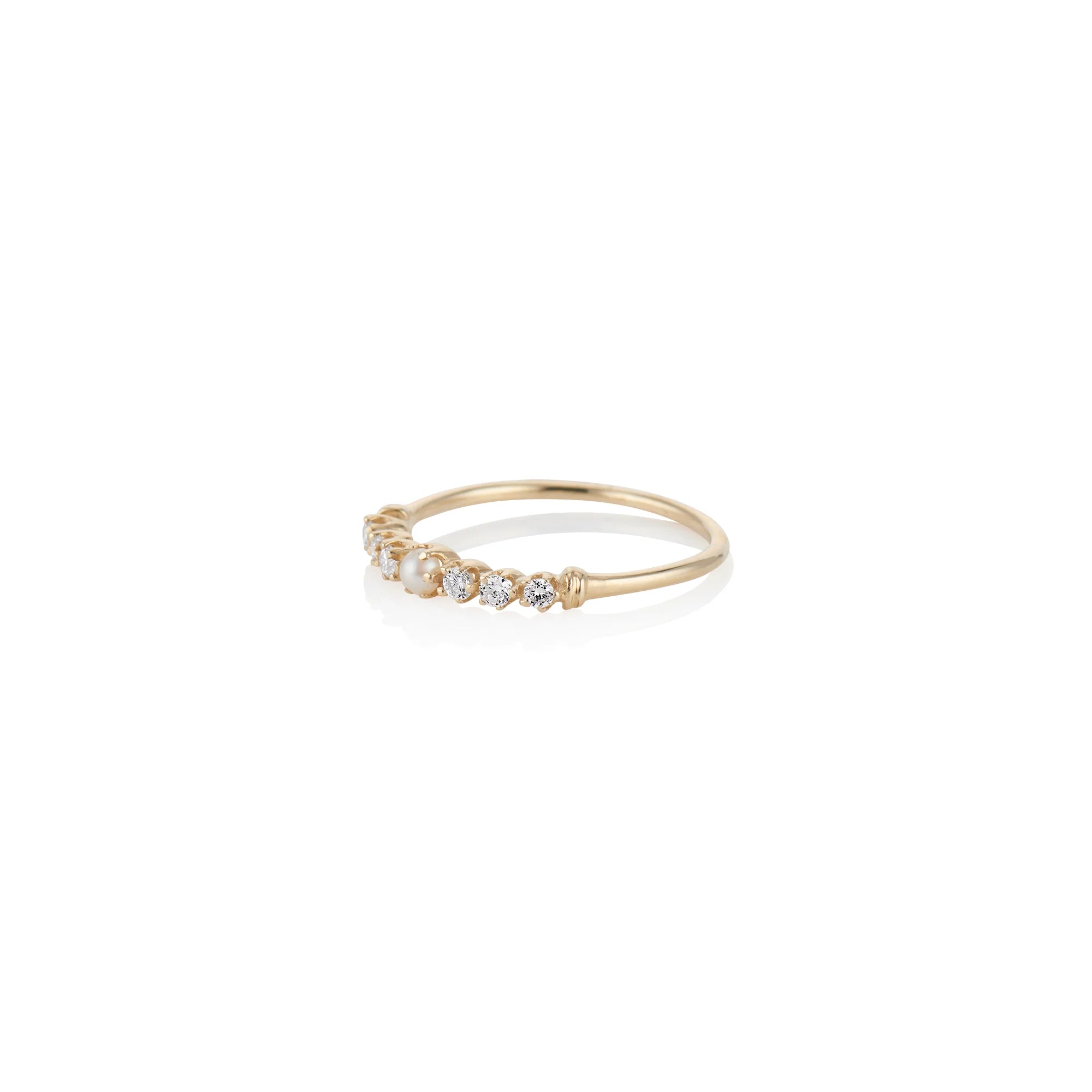 Twinkle Pearl and Diamond Ring