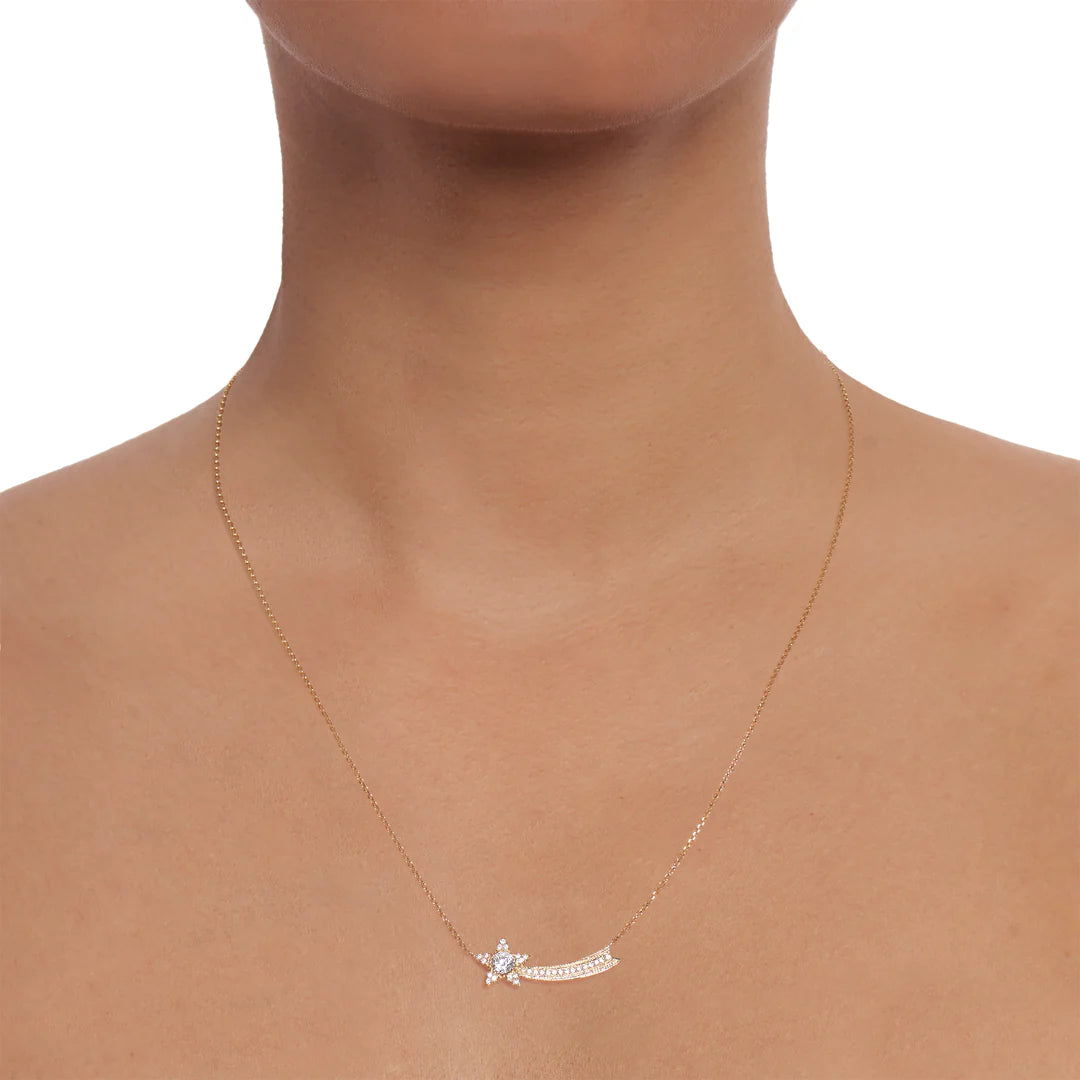 Diamond Shooting Star Necklace