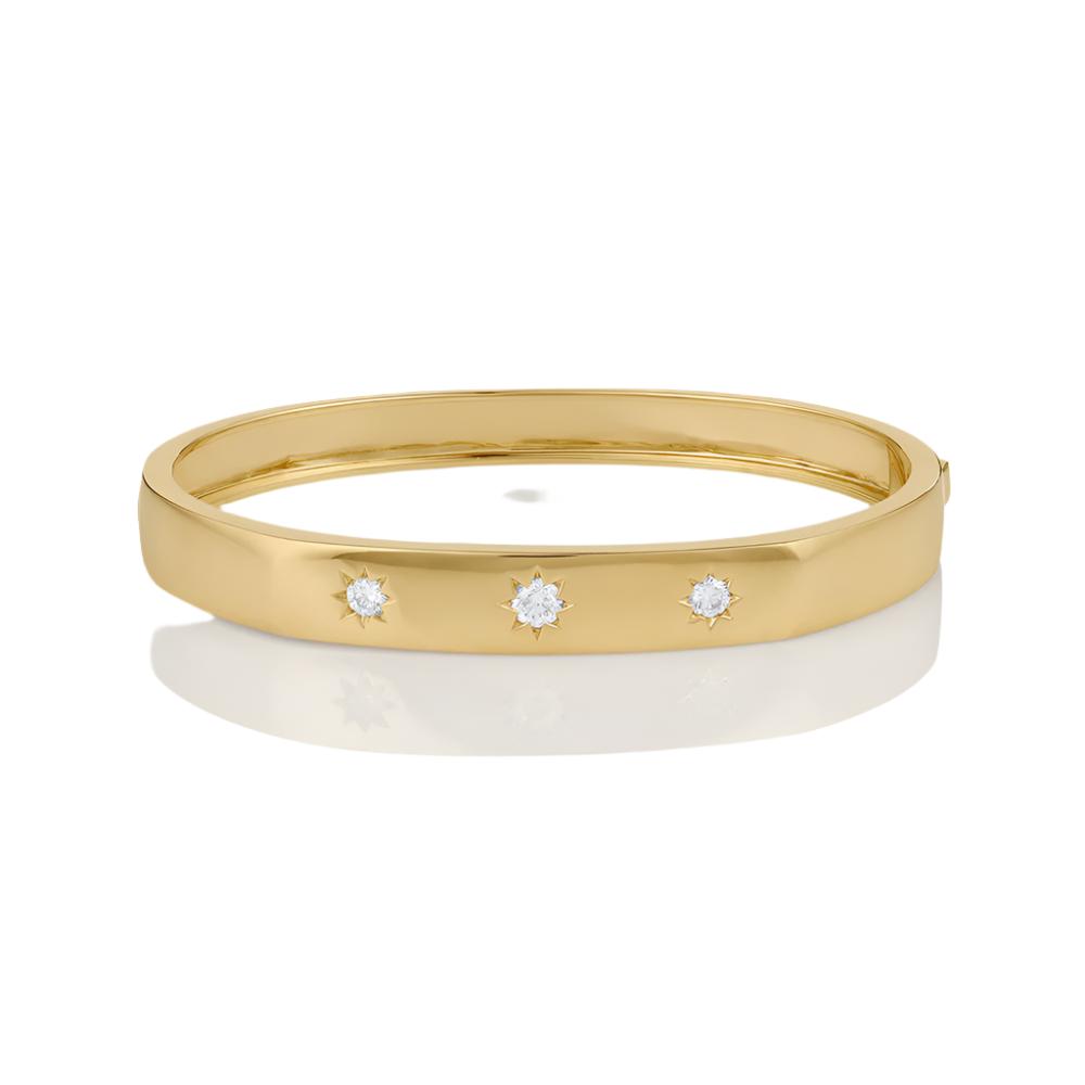 Triple Star Diamond Bangle