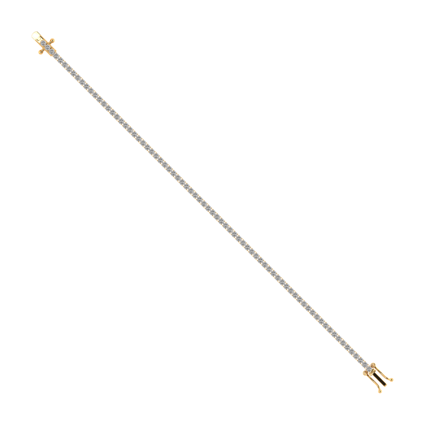 3 Carat Lab Diamond Tennis Bracelet Rose Gold