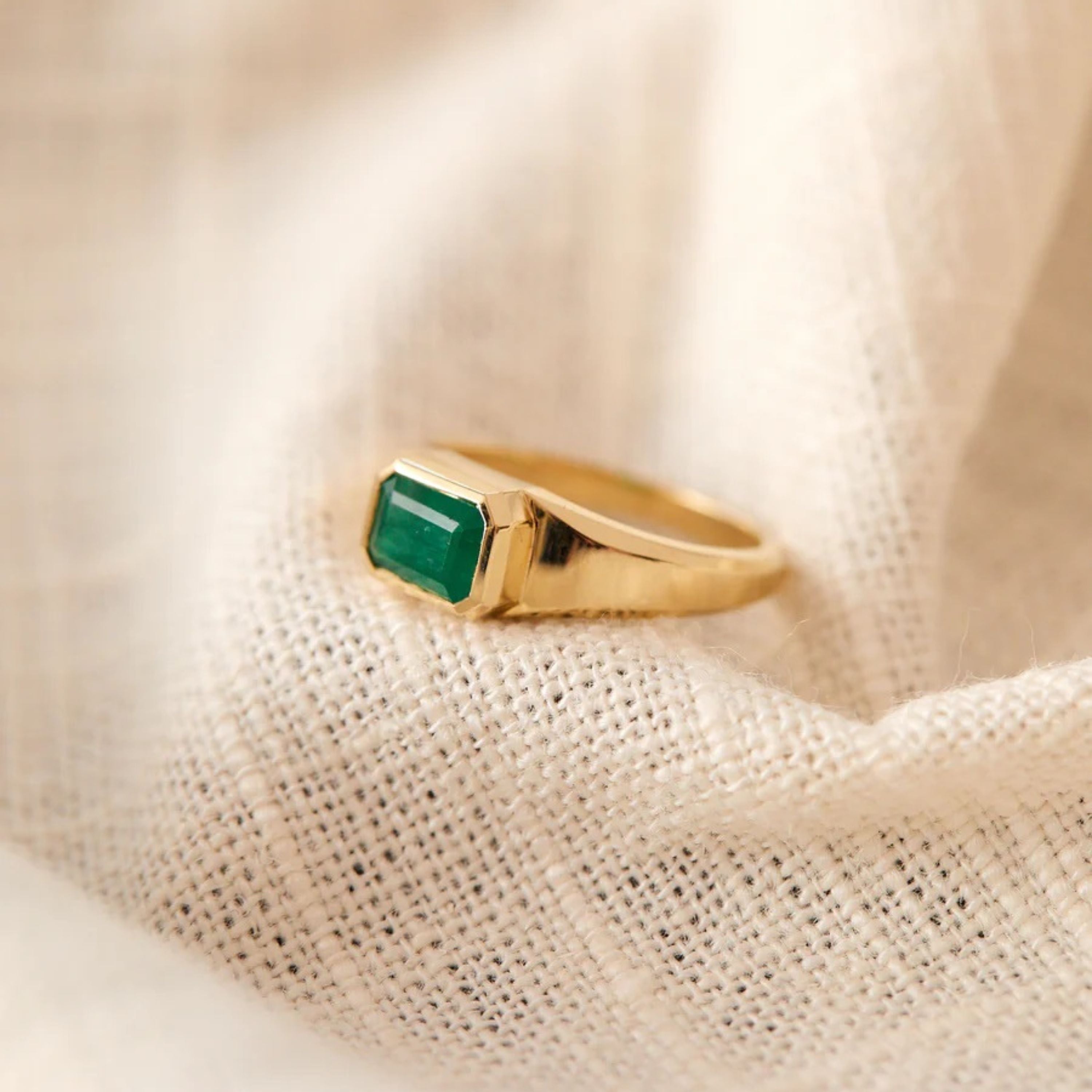 Atlas Emerald Ring