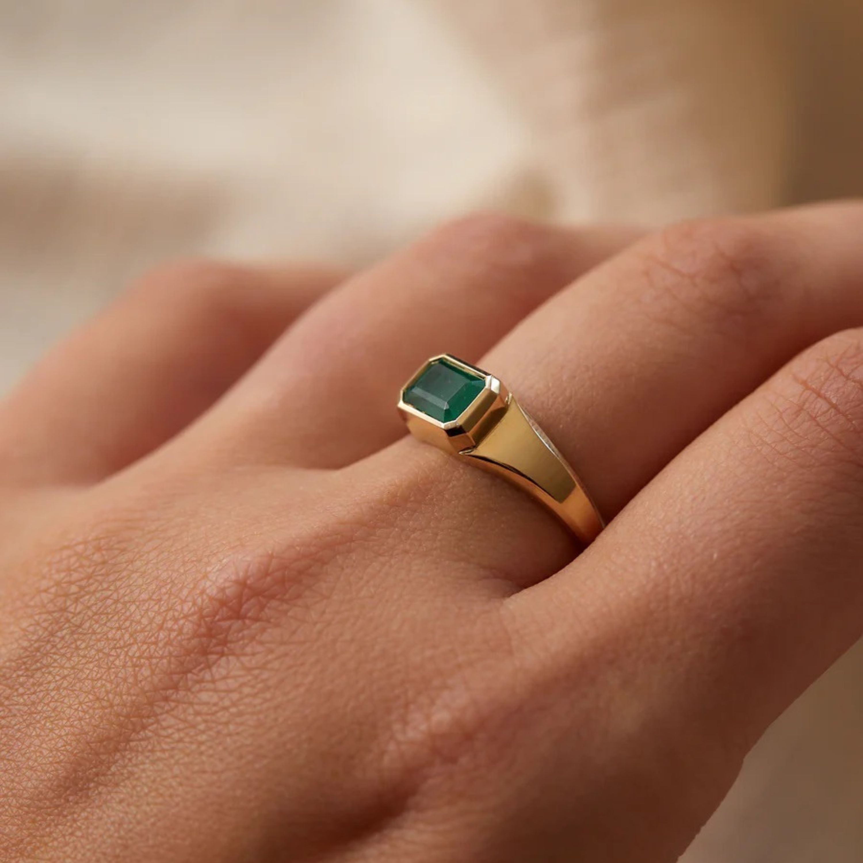 Atlas Emerald Ring