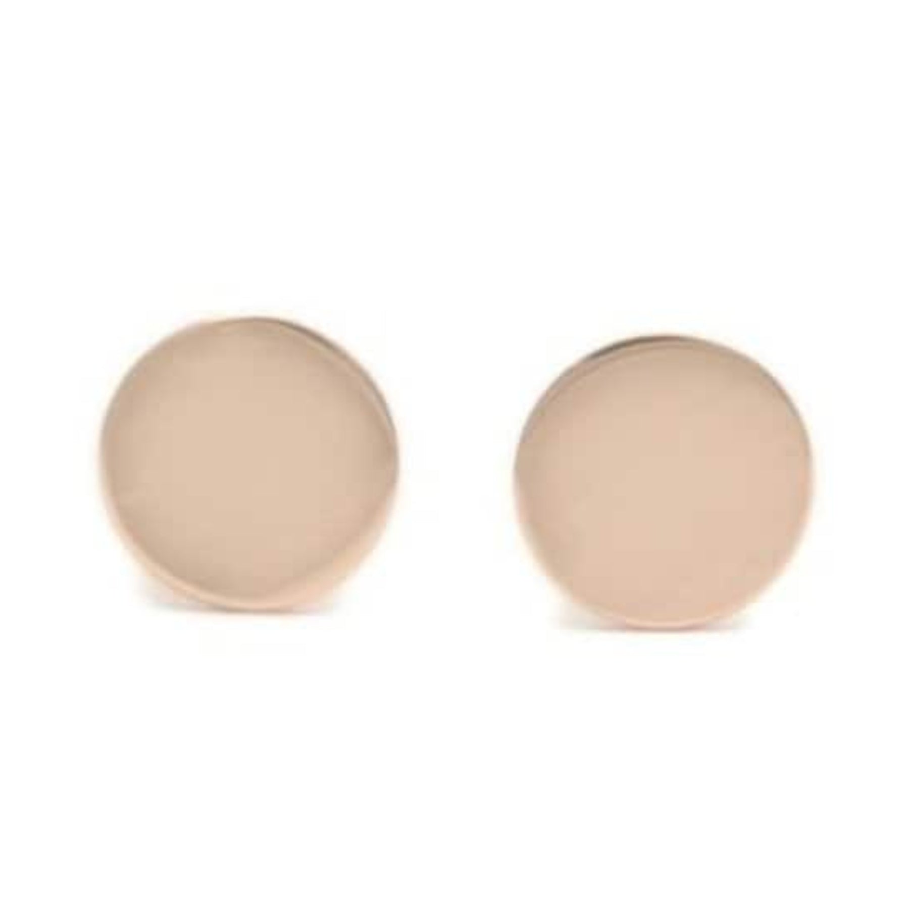 Rose Gold Flat Circle Studs