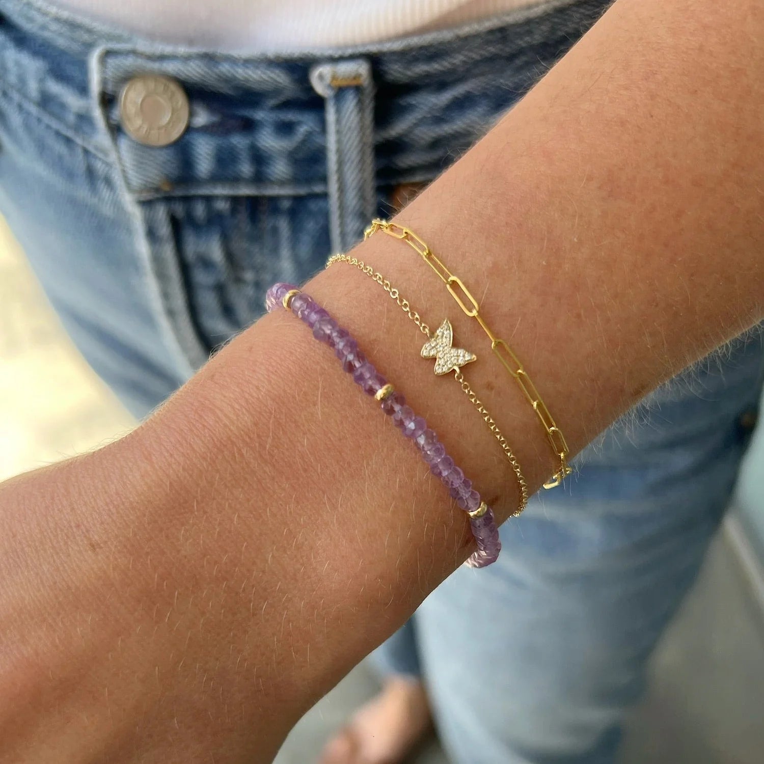 Diamond Butterfly Bracelet
