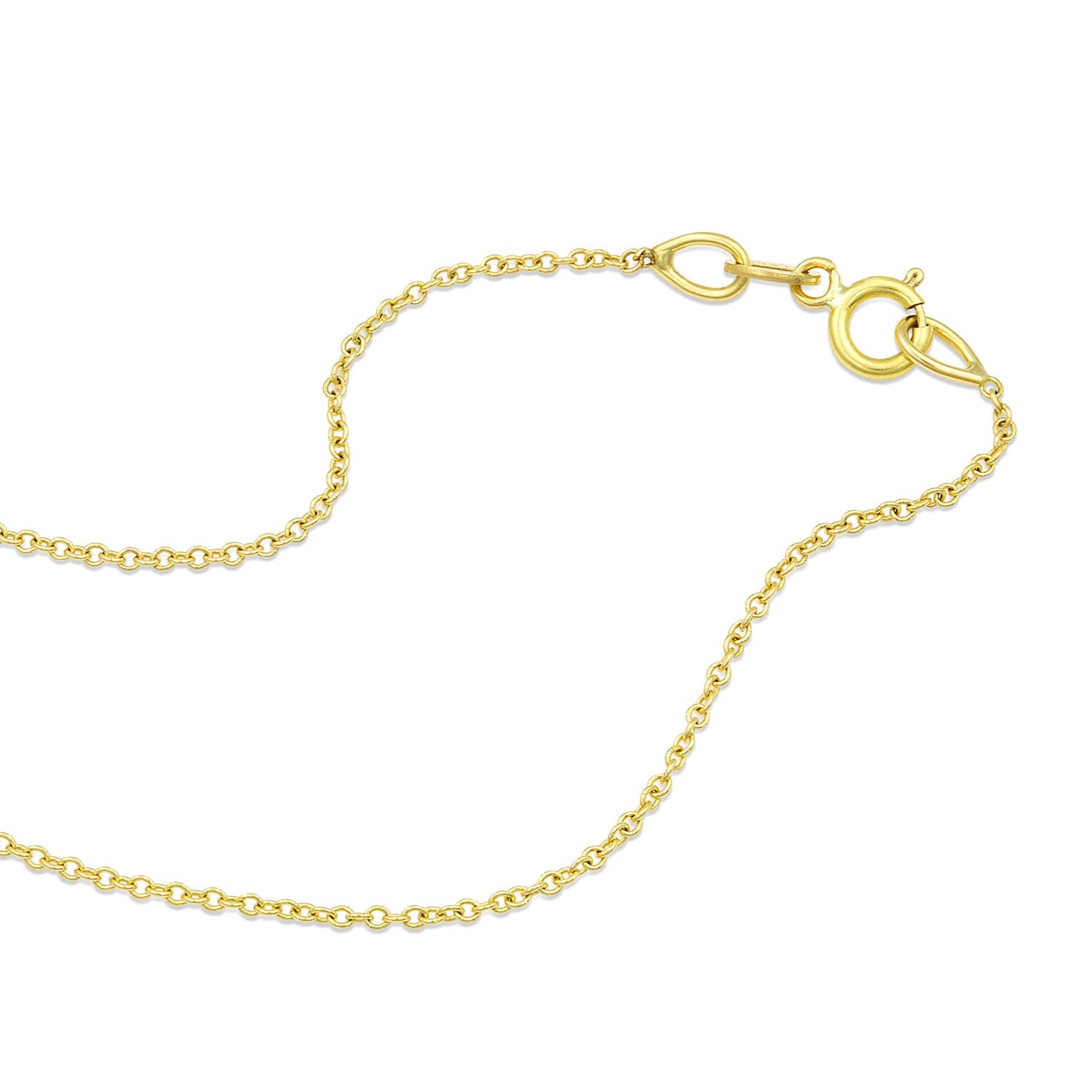 Princess Cut Bezel Set Diamond Yellow Gold Necklace