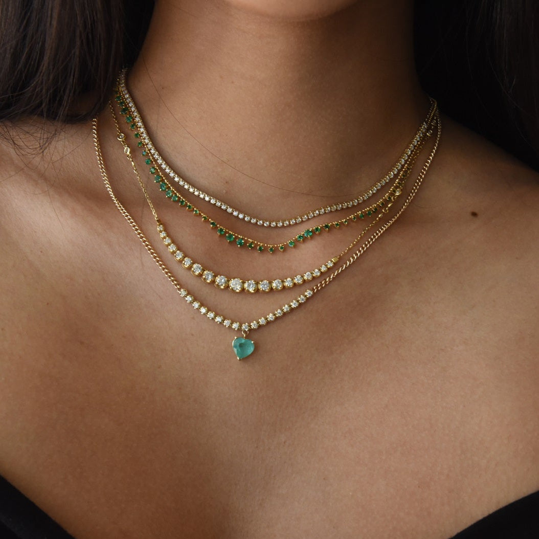 Graduated Diamond Statement Necklace