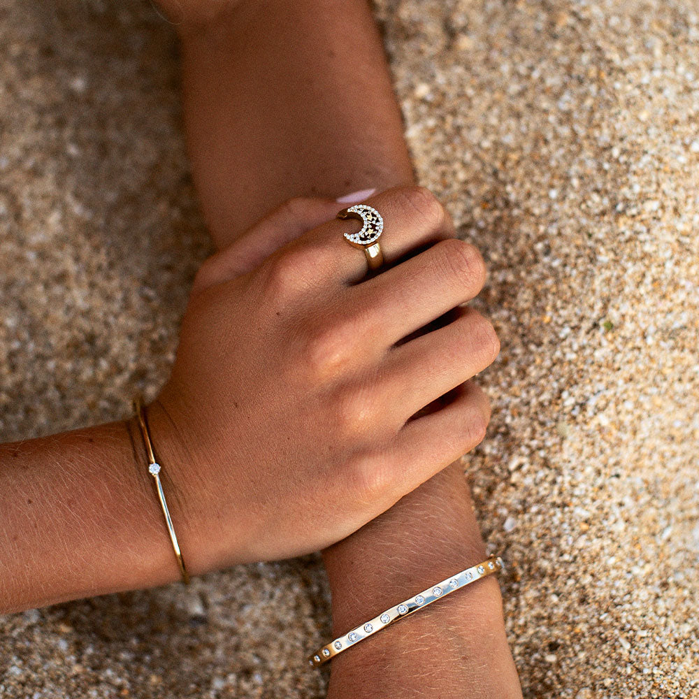 Single Stone Diamond Bangle