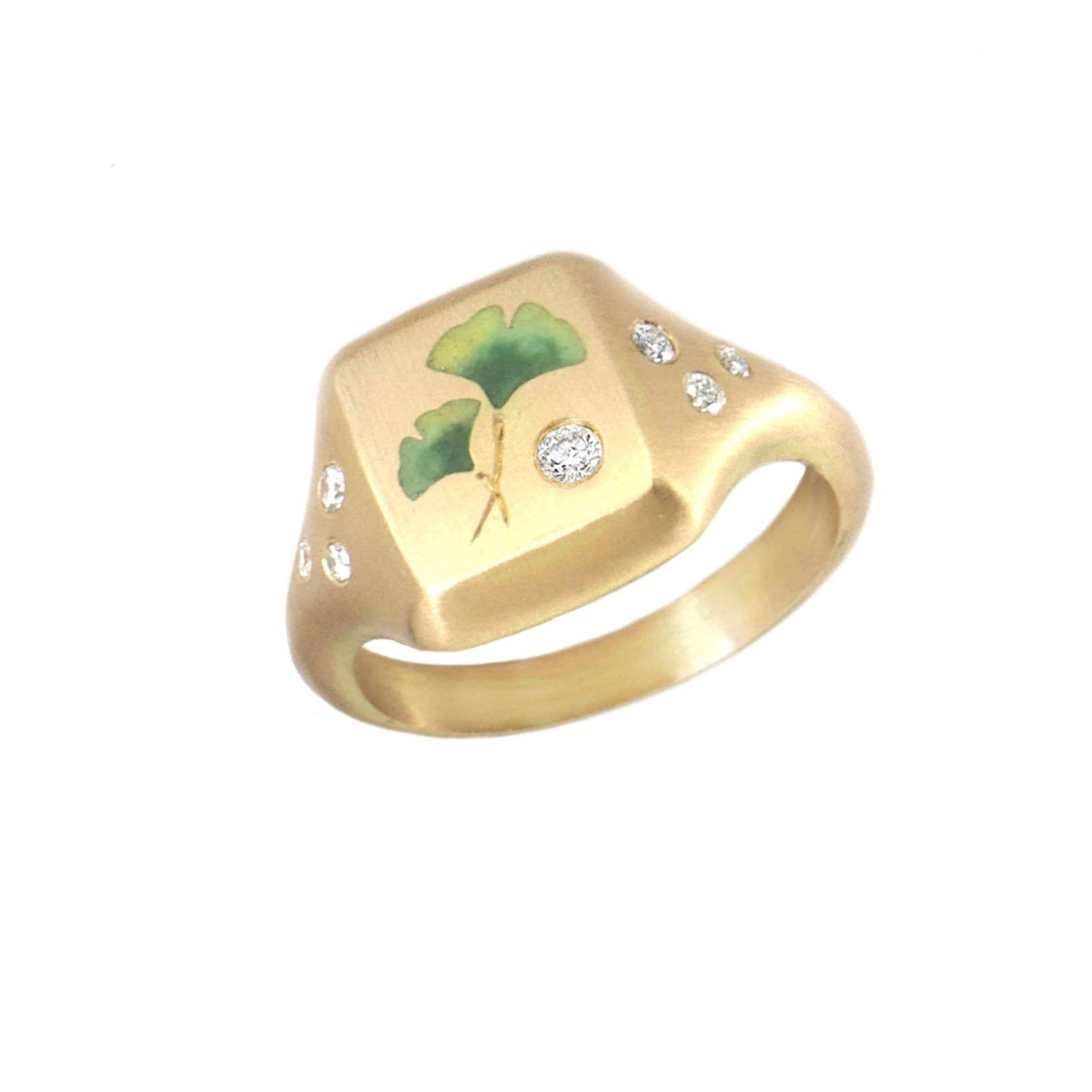 Ginkgo Signet Ring