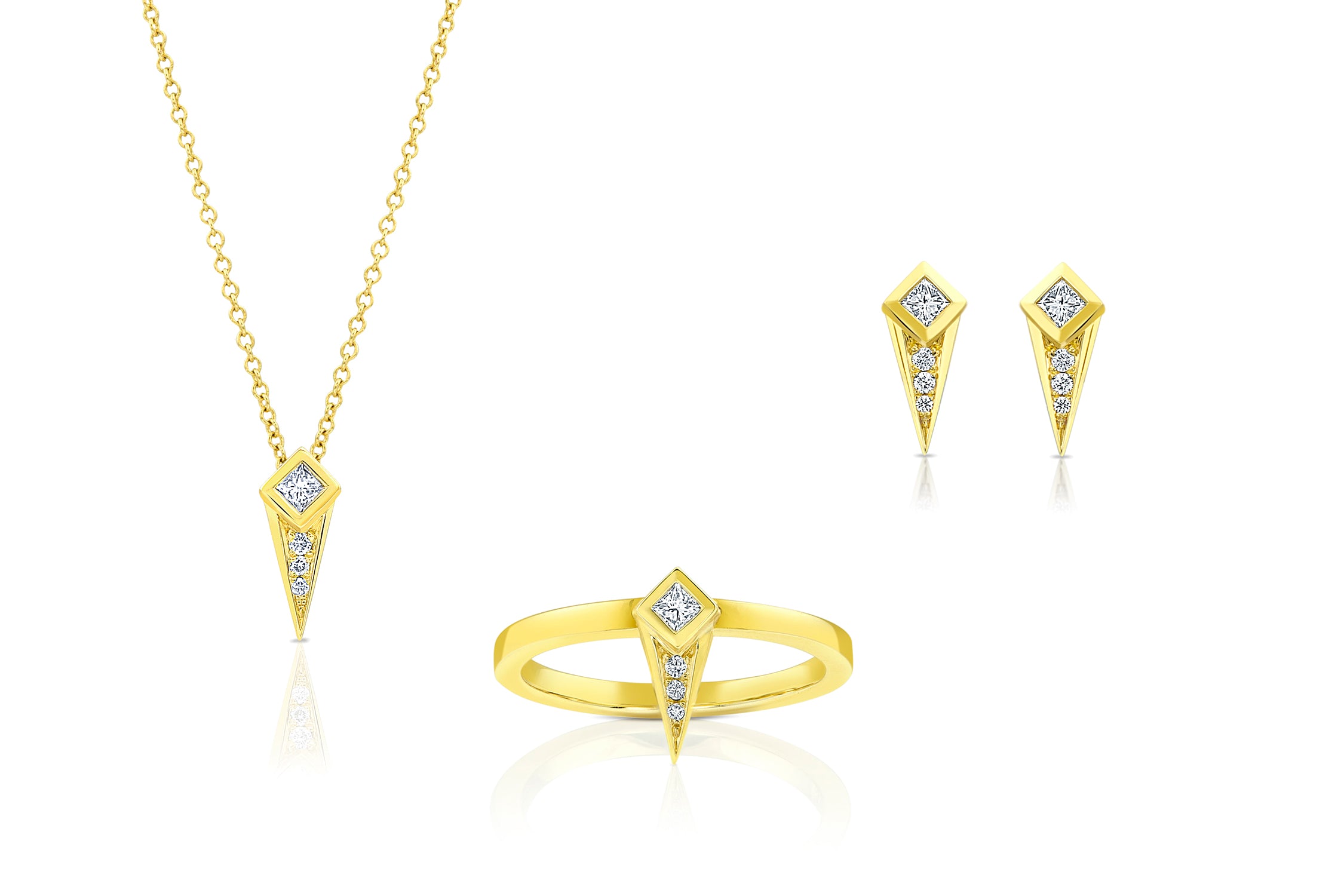Diamond Spike Studs