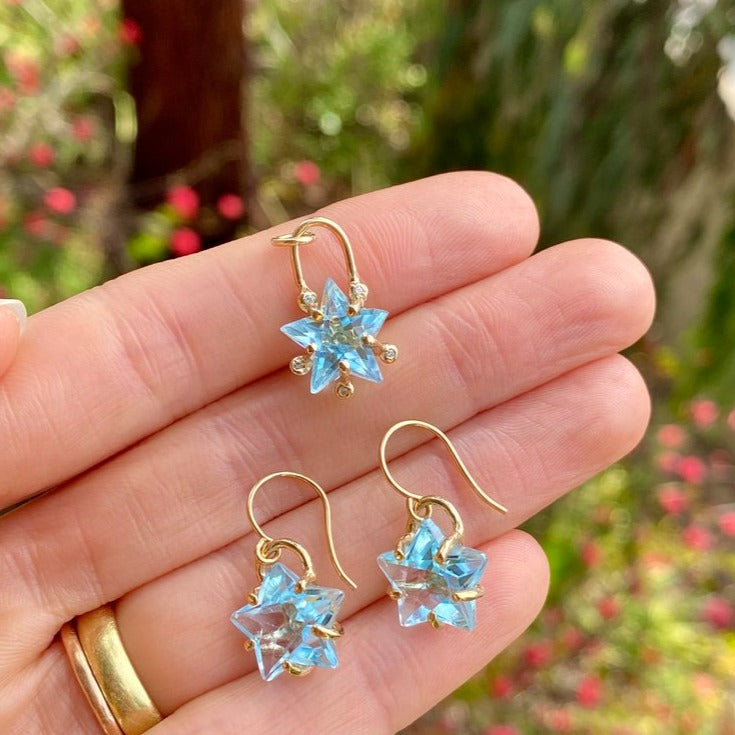 Starry Night Blue Topaz Charm