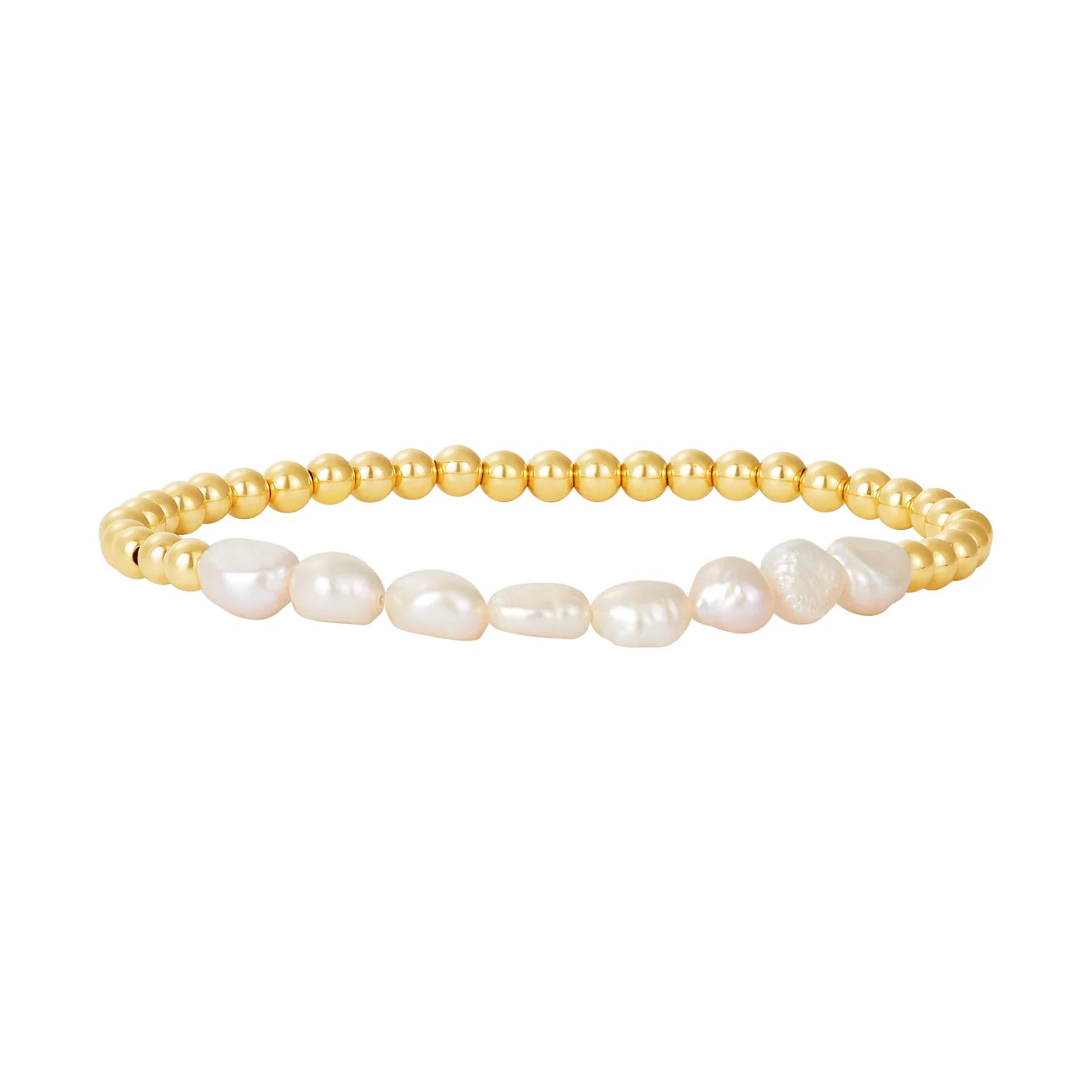 4MM SIGNATURE BRACELET WITH BAROQUE PEARLS