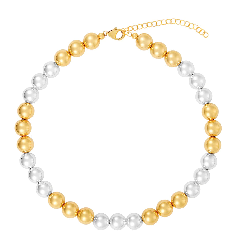 10MM MIXED METAL SIGNATURE NECKLACE