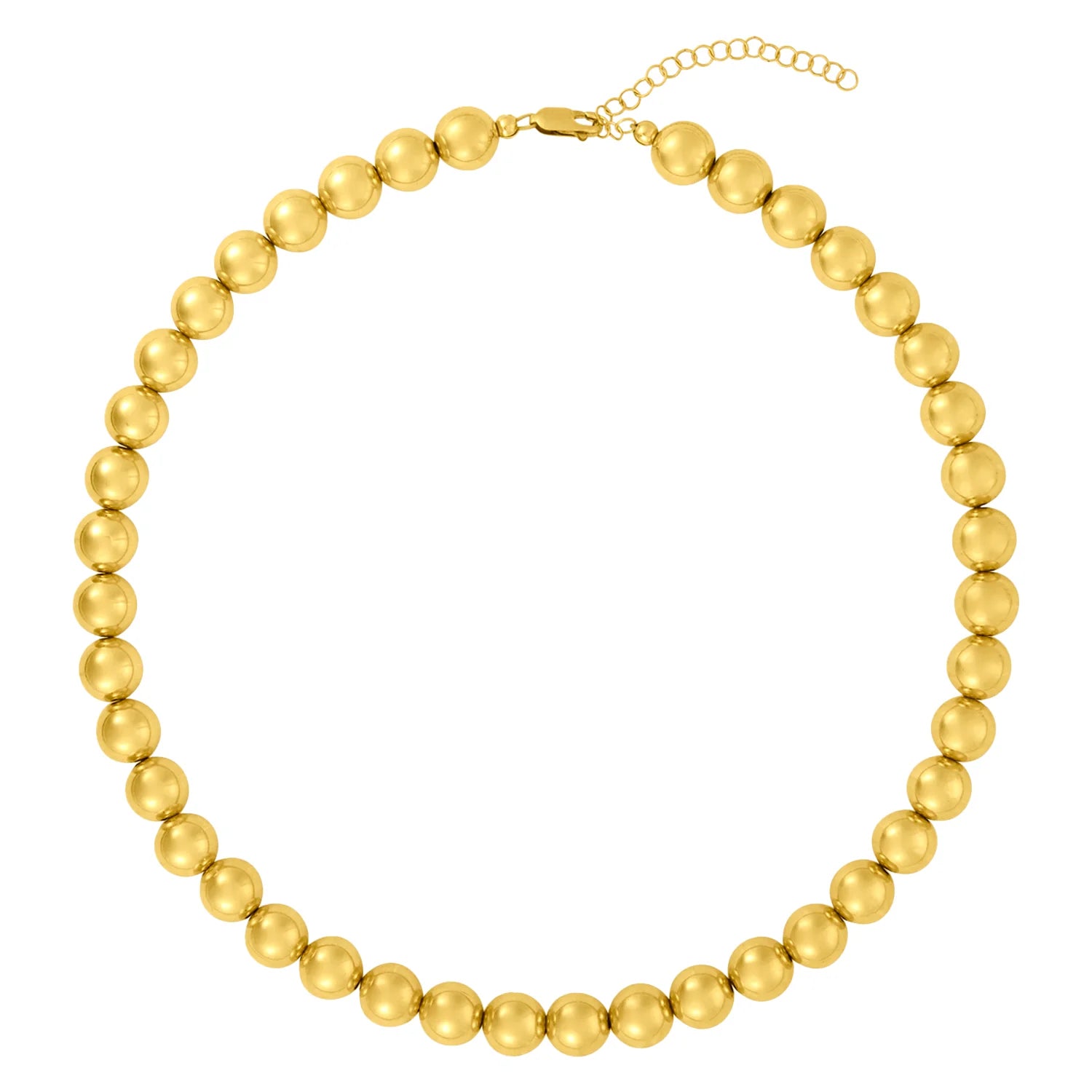 10MM SIGNATURE GOLD BEADED NECKLACE