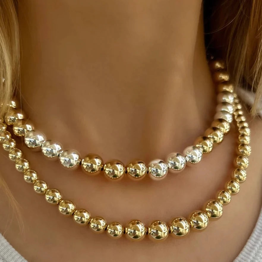 10MM MIXED METAL SIGNATURE NECKLACE