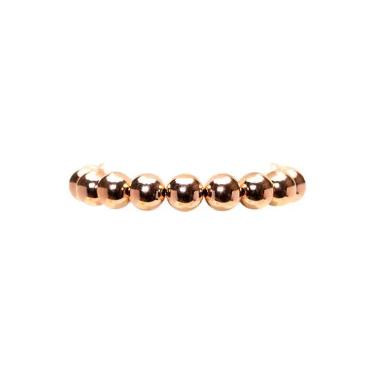 10mm Rose Gold Bead Bracelet