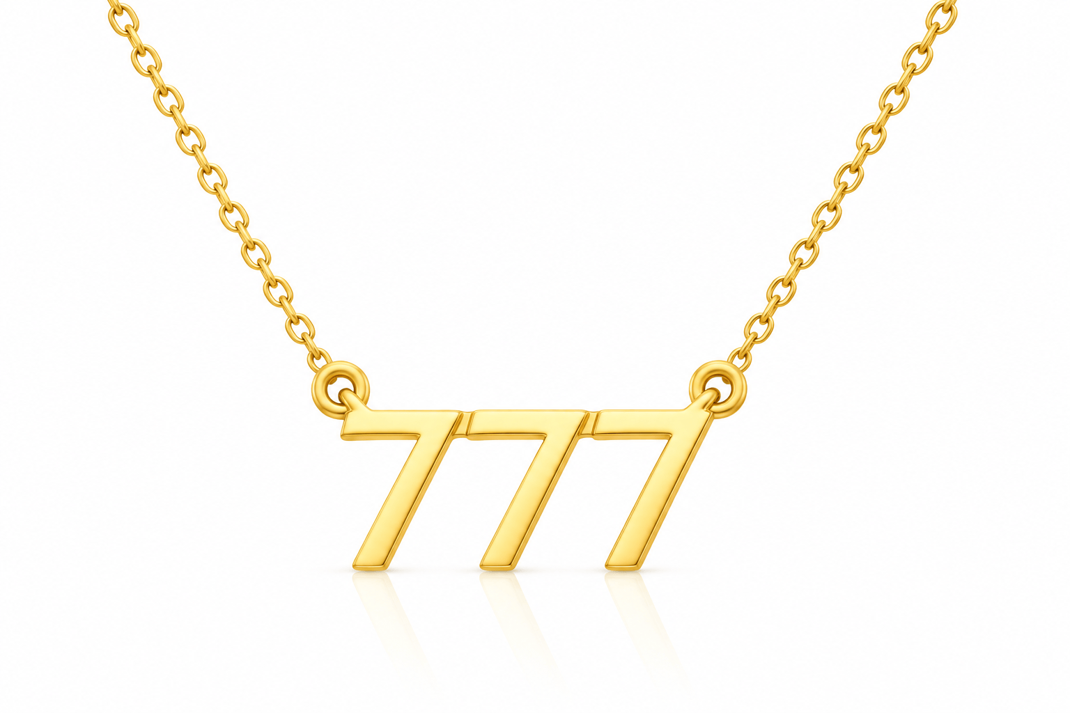 Carter Eve Jewelry Angel Number 777 Pendant Necklace