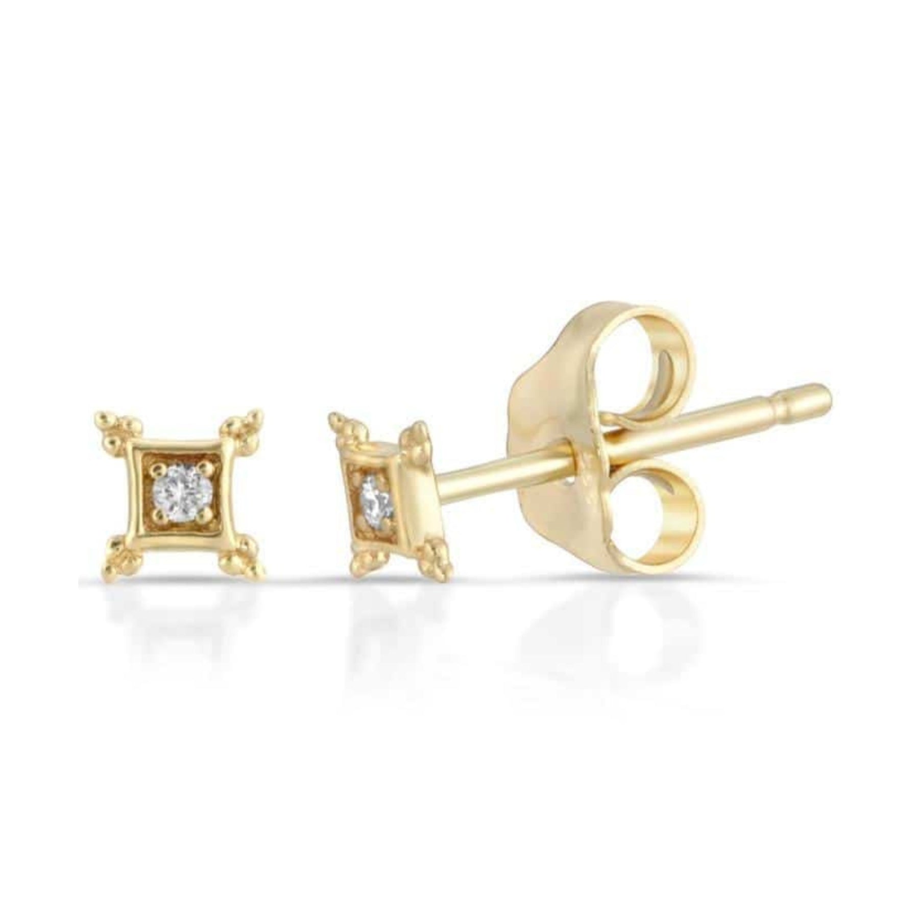 Antique Inspired Diamond Studs