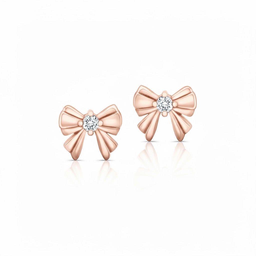 Carter Eve Jewelry 14K Rose Gold Audrey Bow Studs