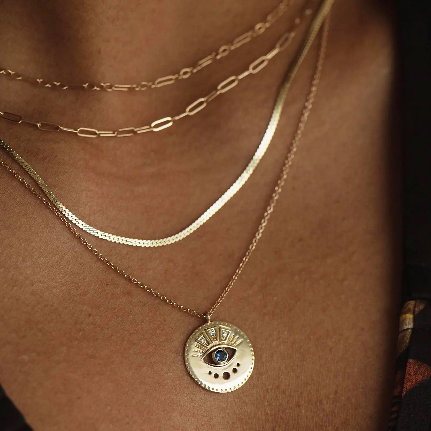 Eternal Gaze Evil Eye Pendant Necklace
