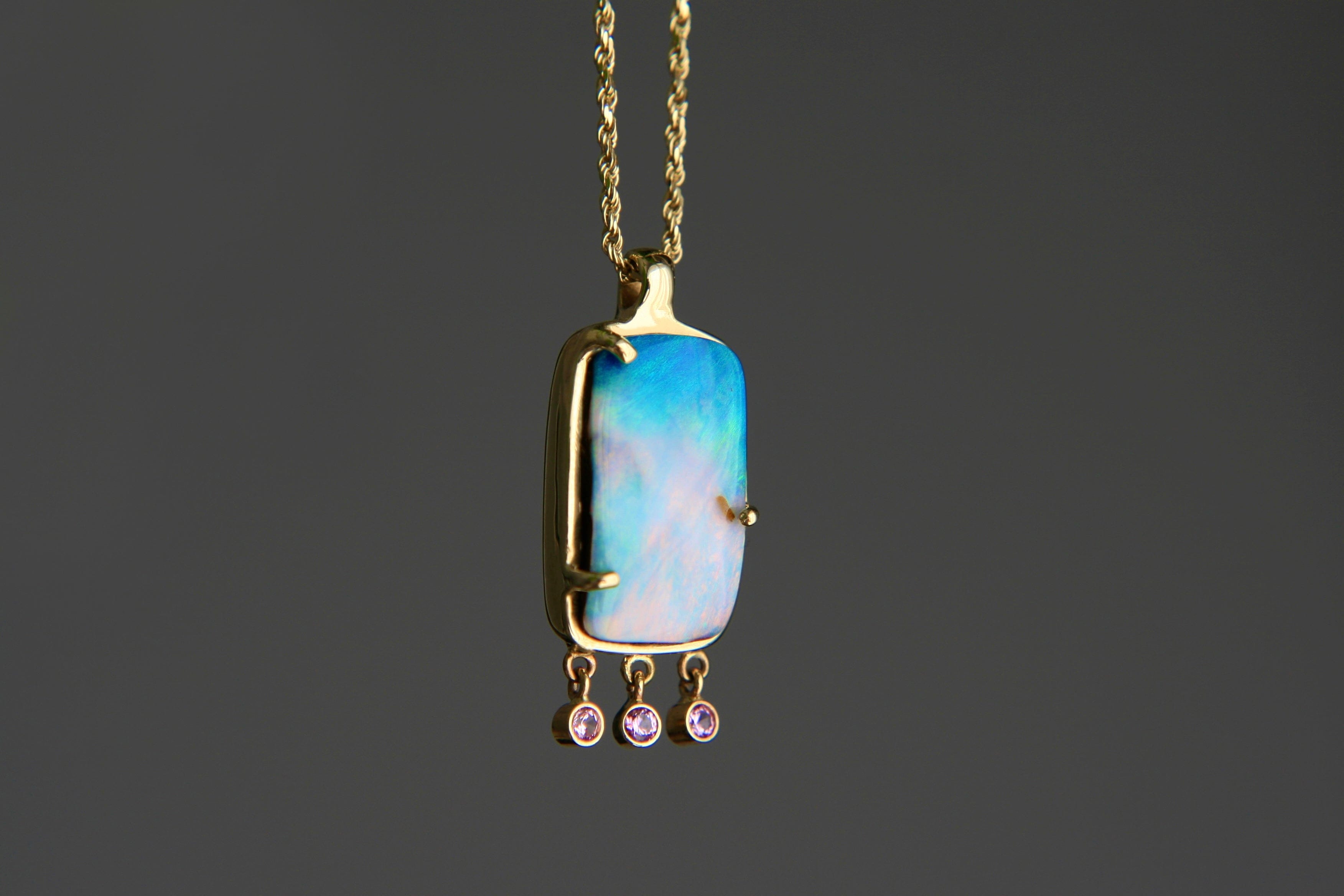 Sublimity boulder opal & pink sapphire