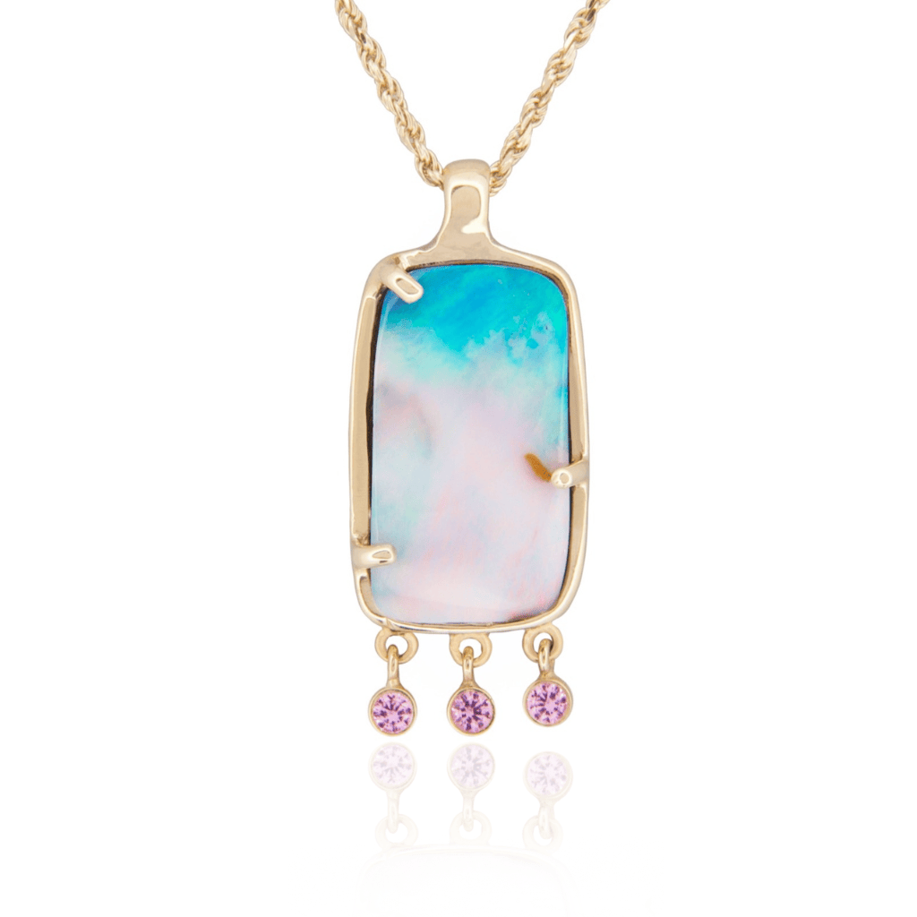 Sublimity boulder opal & pink sapphire