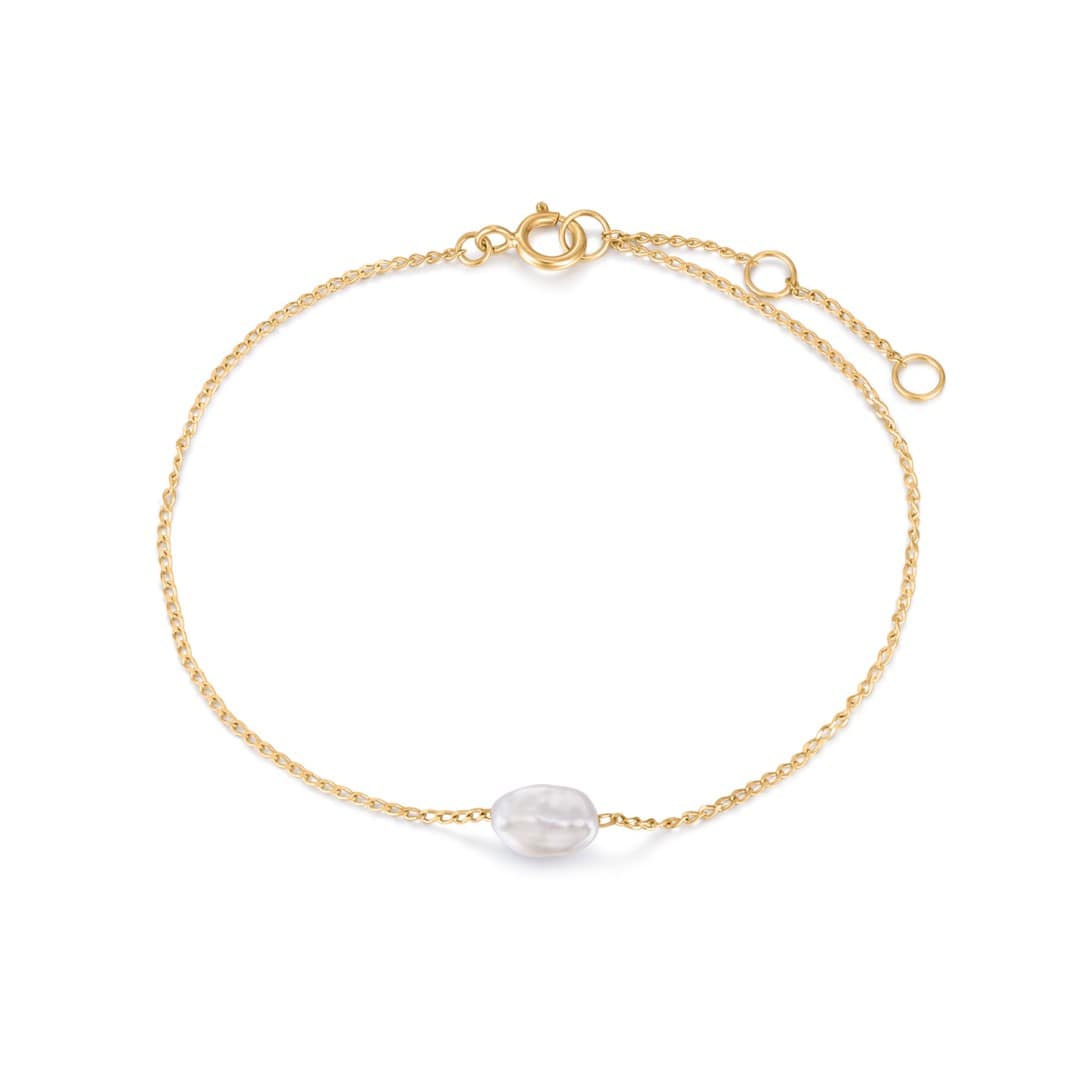 Curated LA Bracelet 14K Yellow Gold Pearl Bracelet
