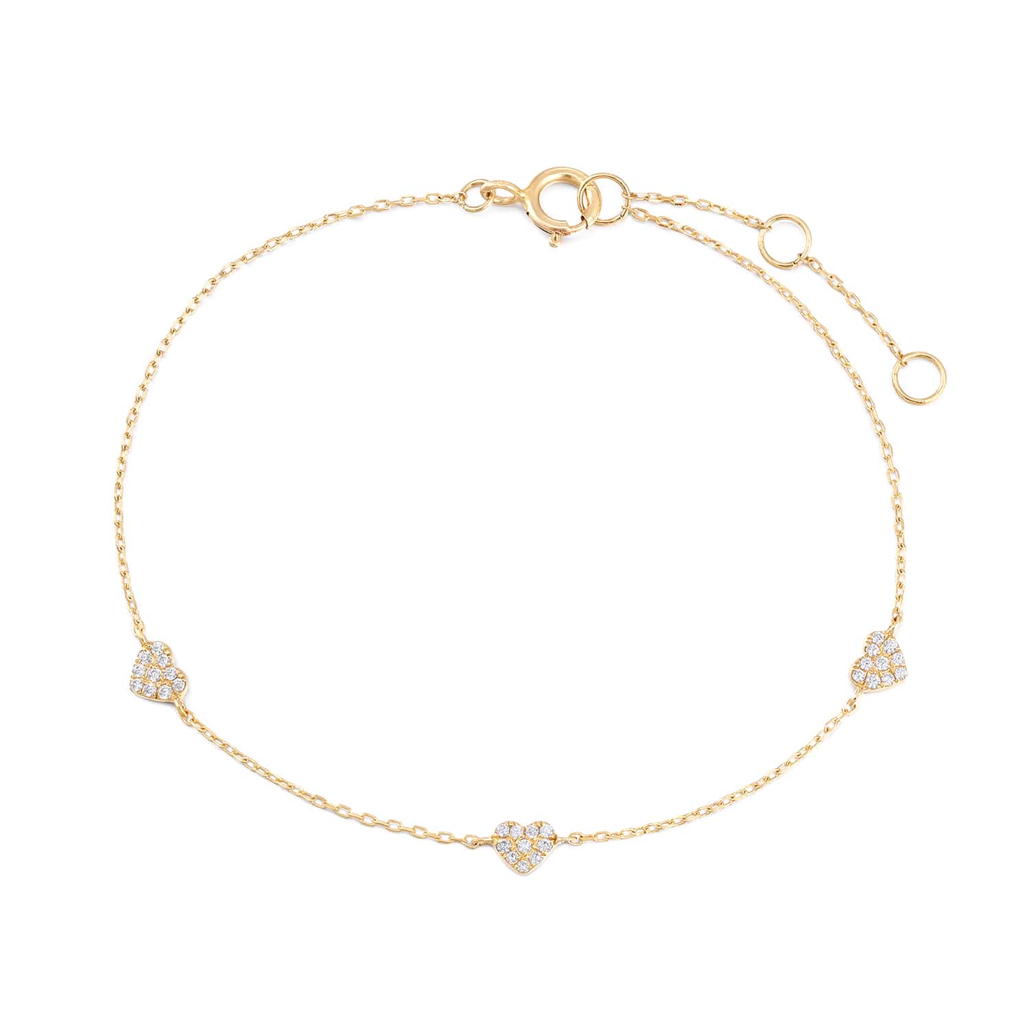 Curated LA Bracelet 14K Yellow Gold Round Diamond Bracelet (0.099 CTW)