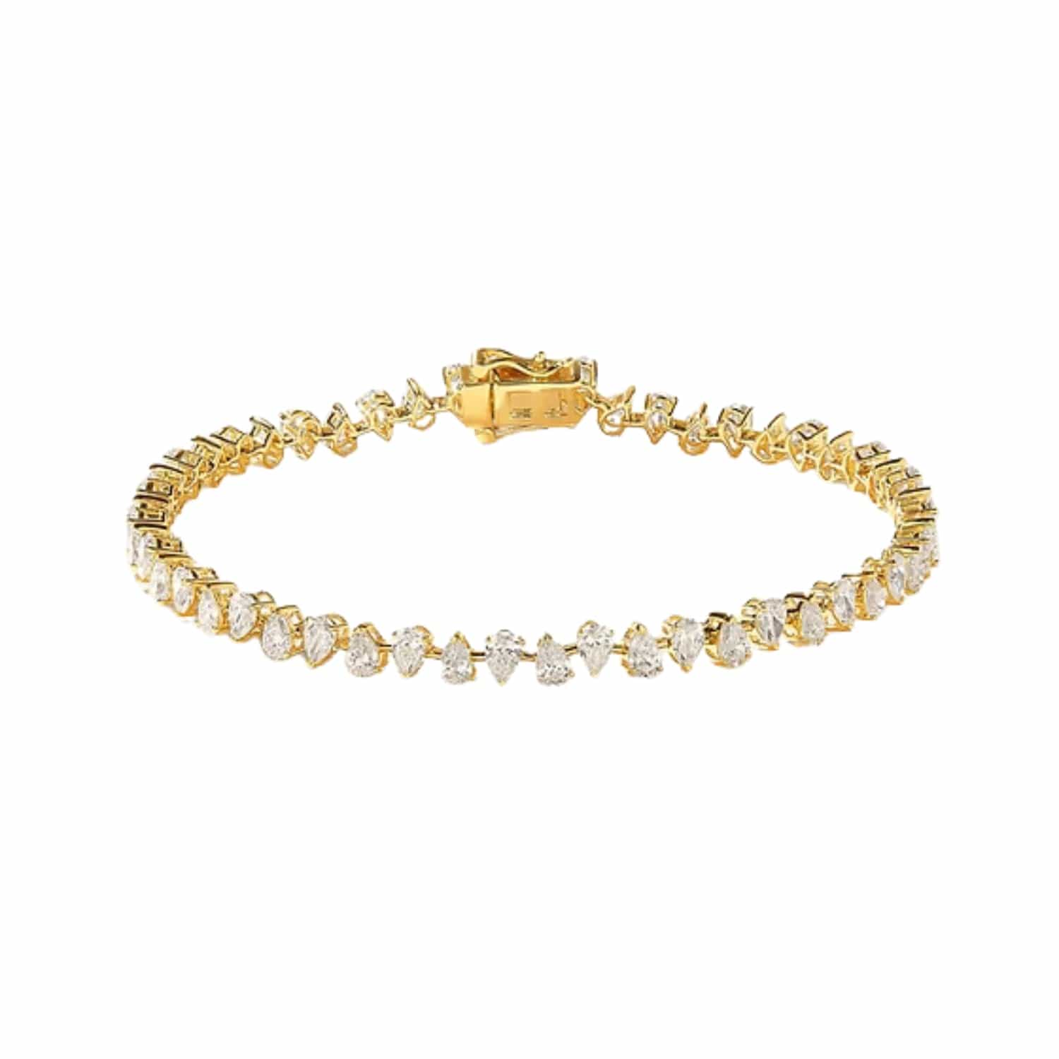 CLA BRACELETS 14K Gold 4.3ct Natural Diamond Marquise Alternate Tennis Bracelet