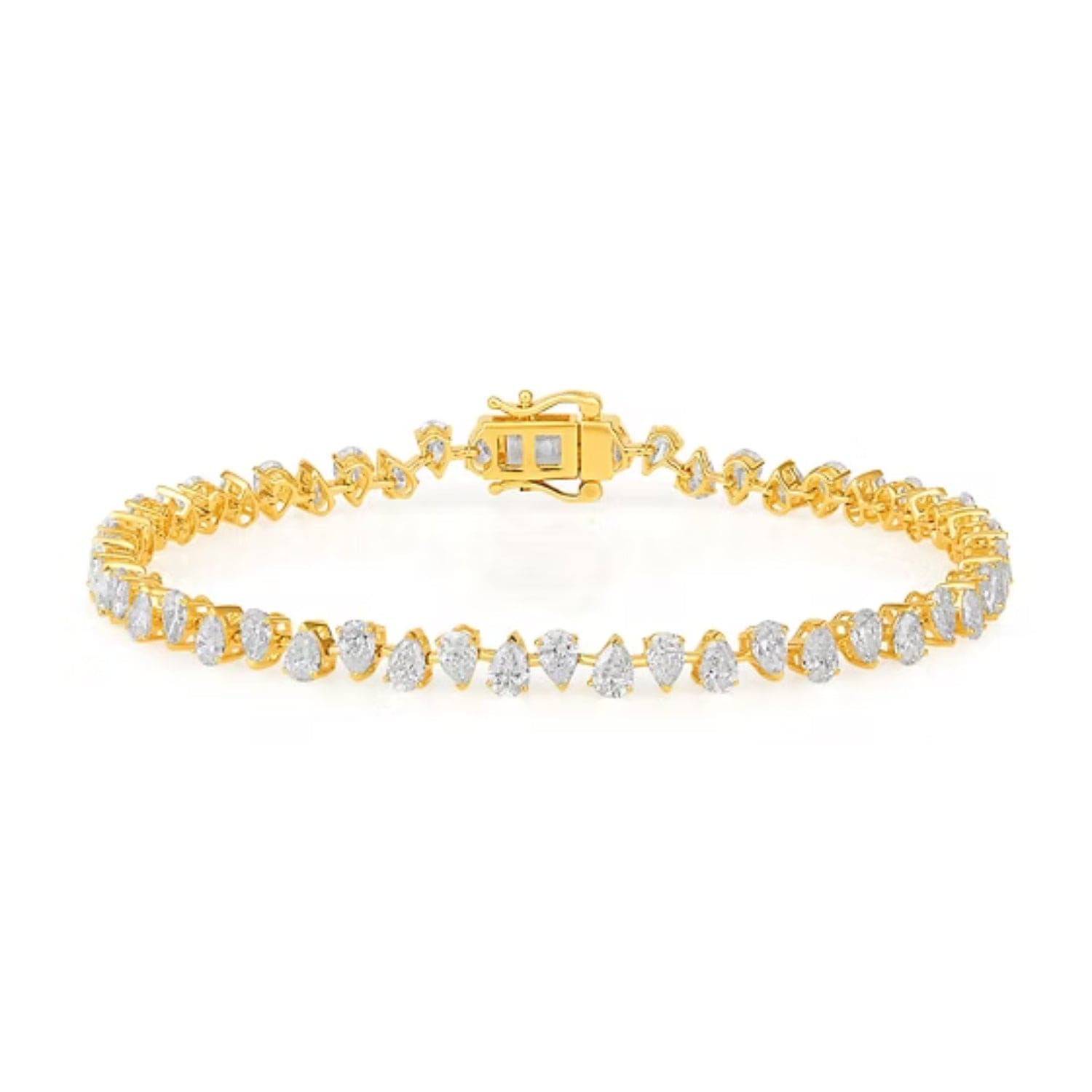 CLA BRACELETS 14K Gold 4.3ct Natural Diamond Marquise Alternate Tennis Bracelet