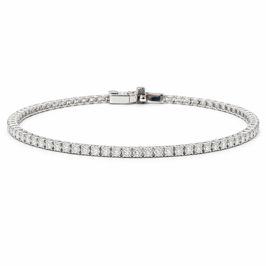 CLA BRACELETS 14K Round Cut Diamond Tennis Bracelet