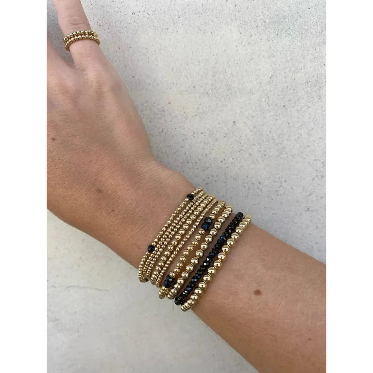 Karen Lazar BRACELETS 2mm Black Spinel Gemstone Beaded Bracelet
